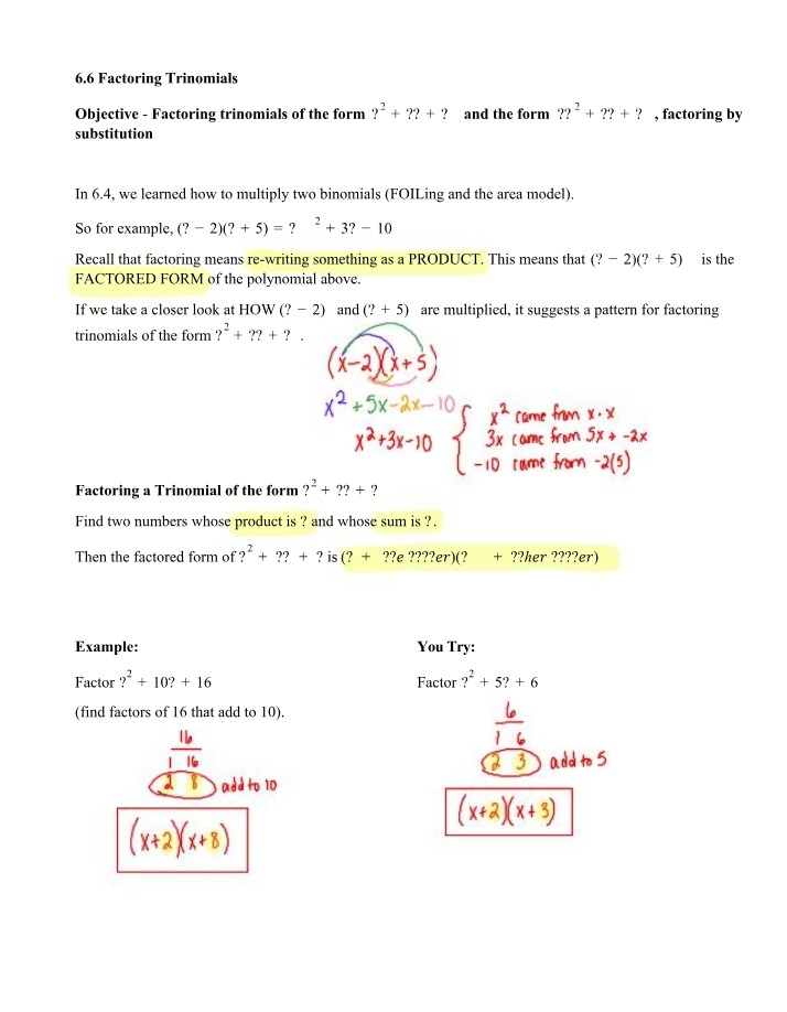 Factoring Trinomials - Practice, Examples, and Methods