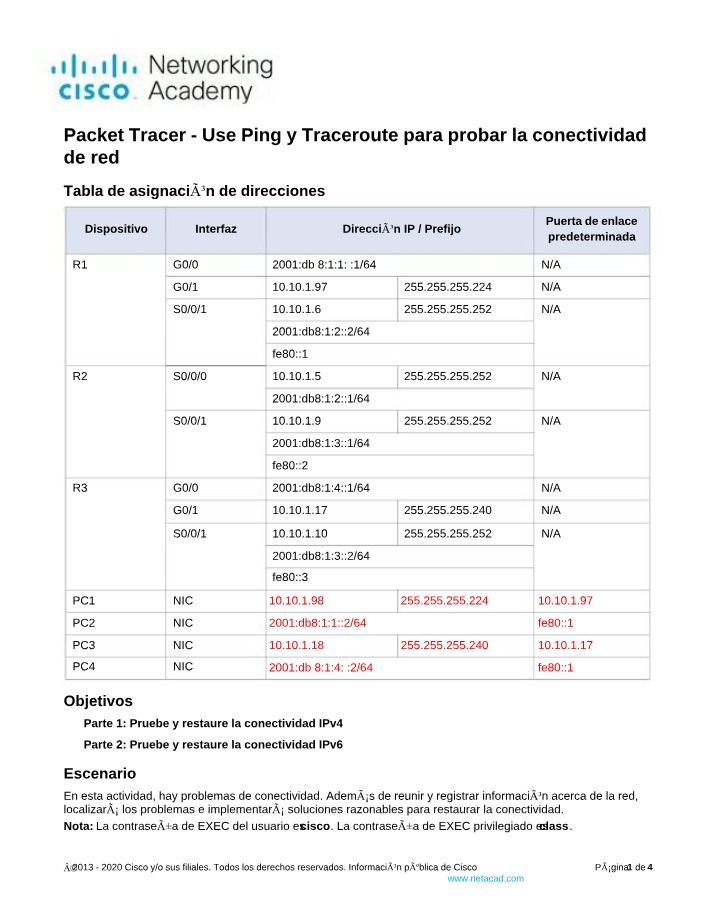 Troubleshooting Connectivity via Ping and Traceroute