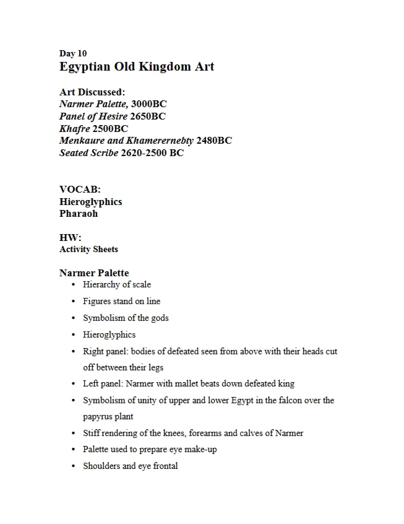 Introduction to the Art of the Egyptian Old Kingdom