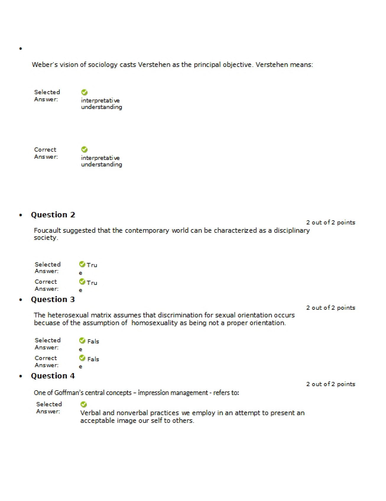 Sociological Theory Test
