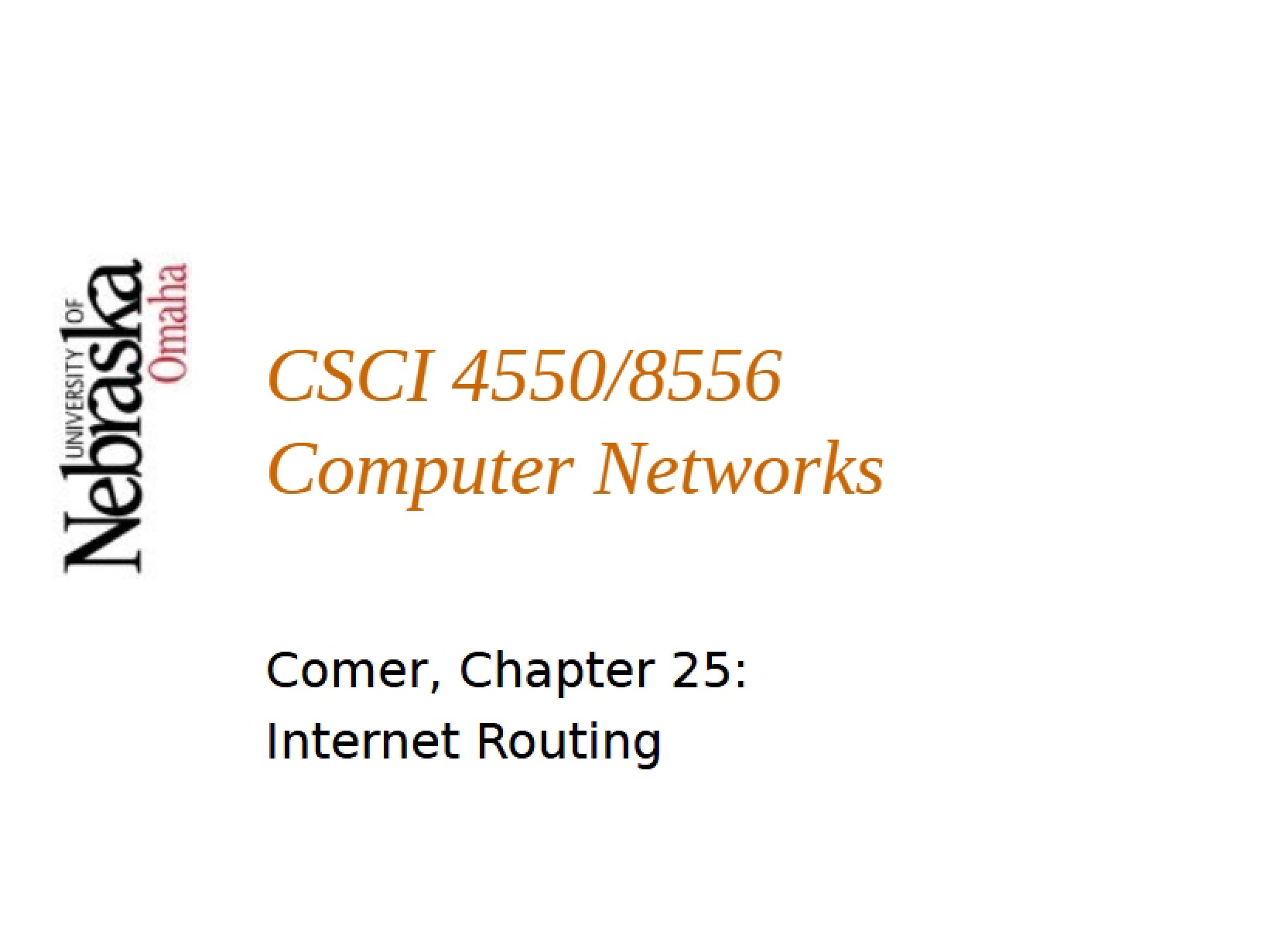 Routing on the Internet