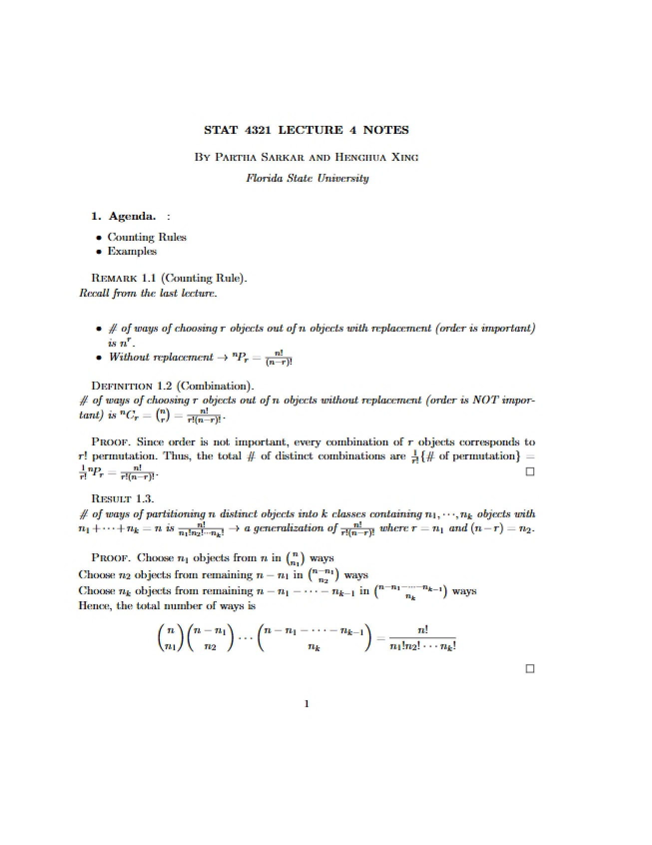 Math Stats Lecture Four