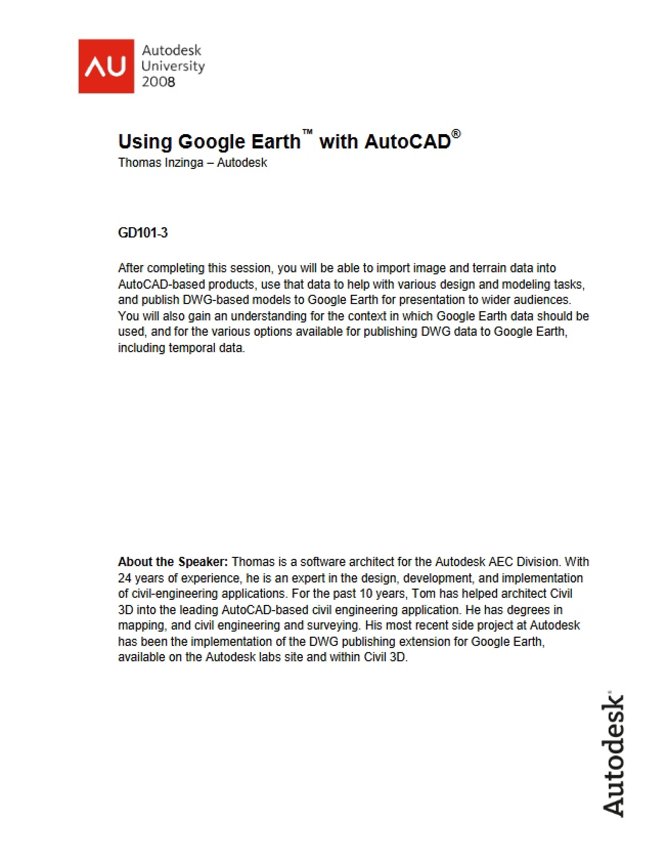 AutoCAD and Google Earth Integration