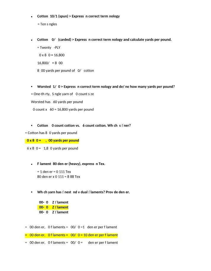 Class Exercise Answers (Chapter 4)