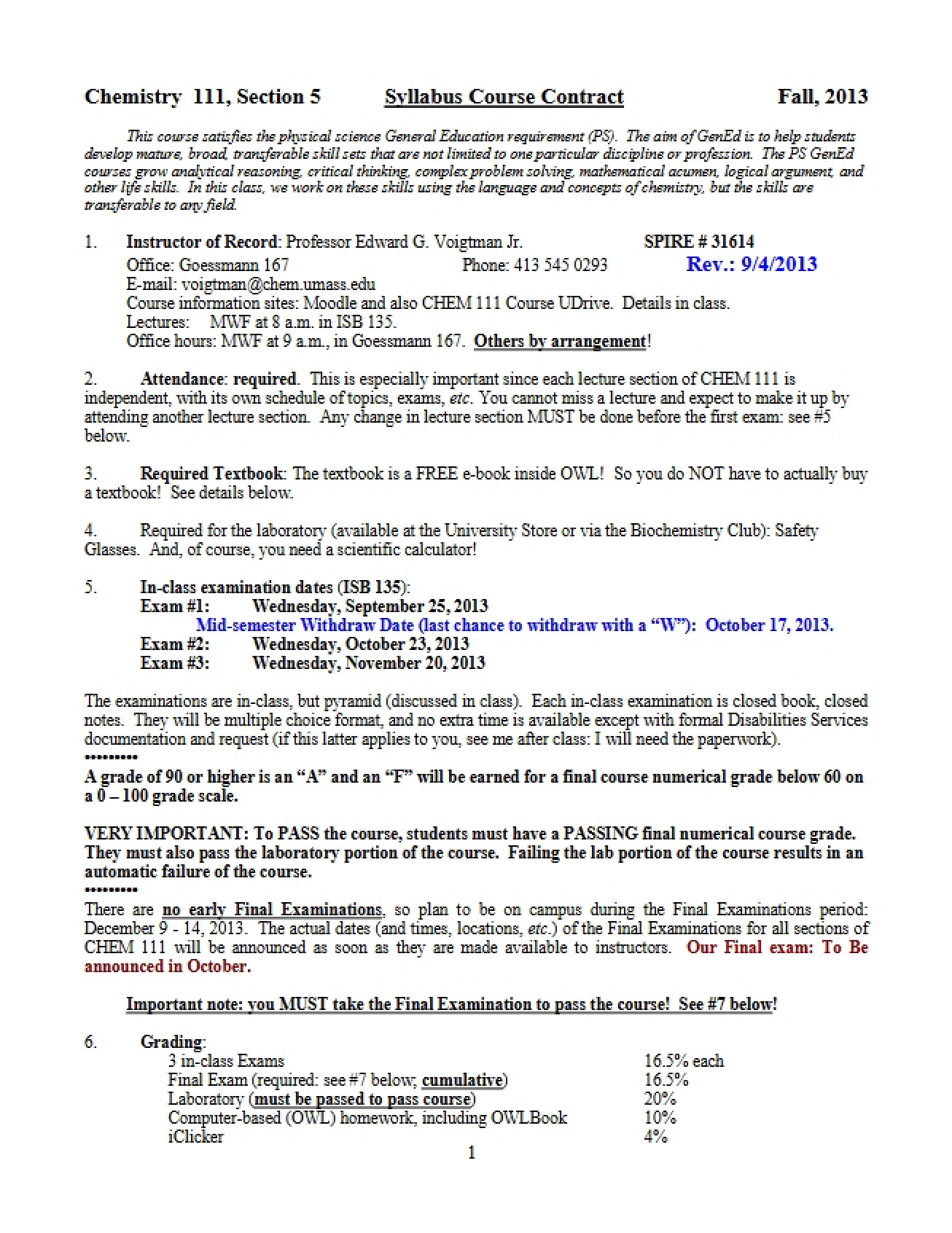 Course Syllabus Gen Chem