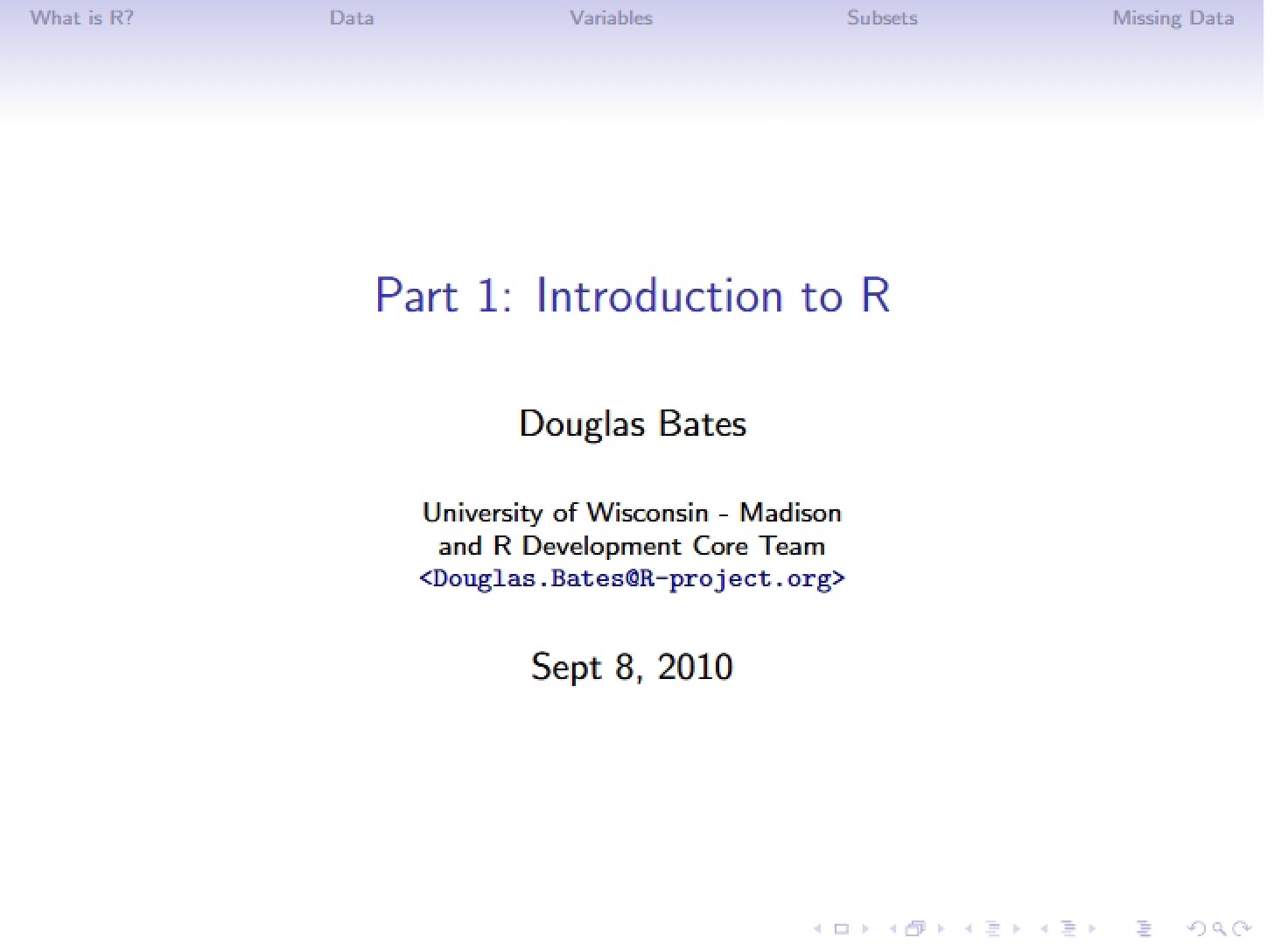 R Language Introduction (Part 1)