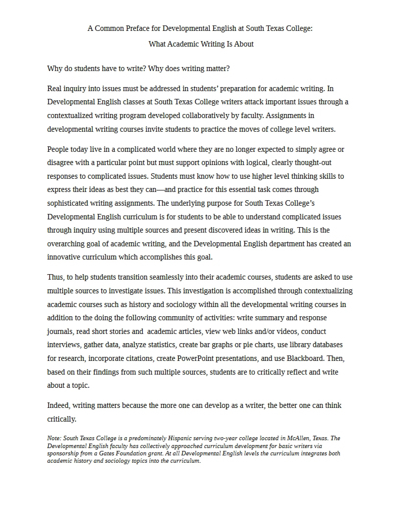 Basics of Academic Writing