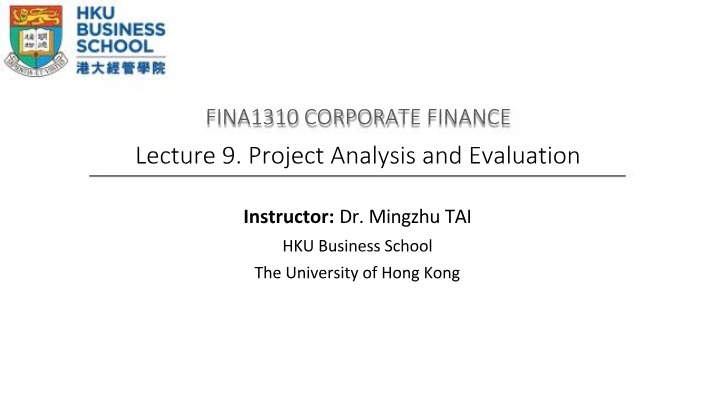 Lecture 9 - Project Analysis