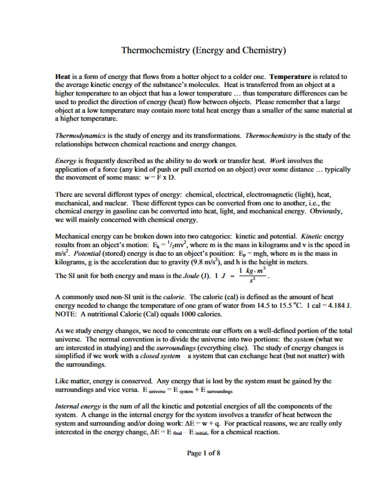 Notes on Lecture