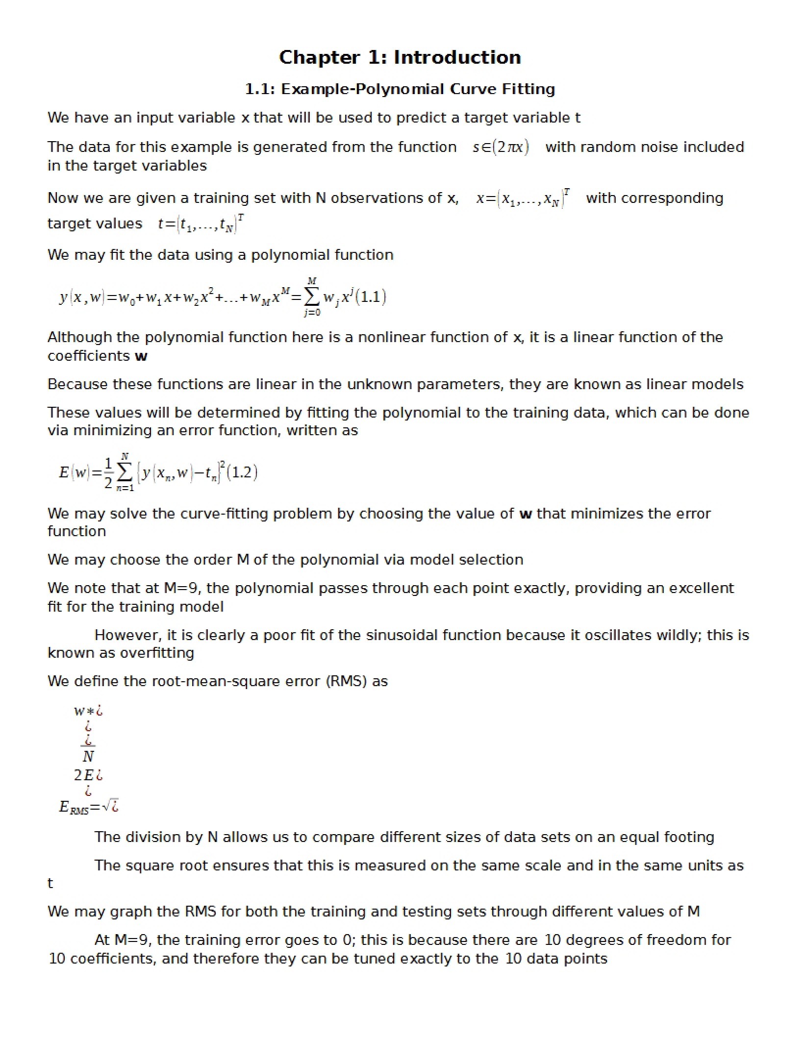 Chapter One Linear Algebra