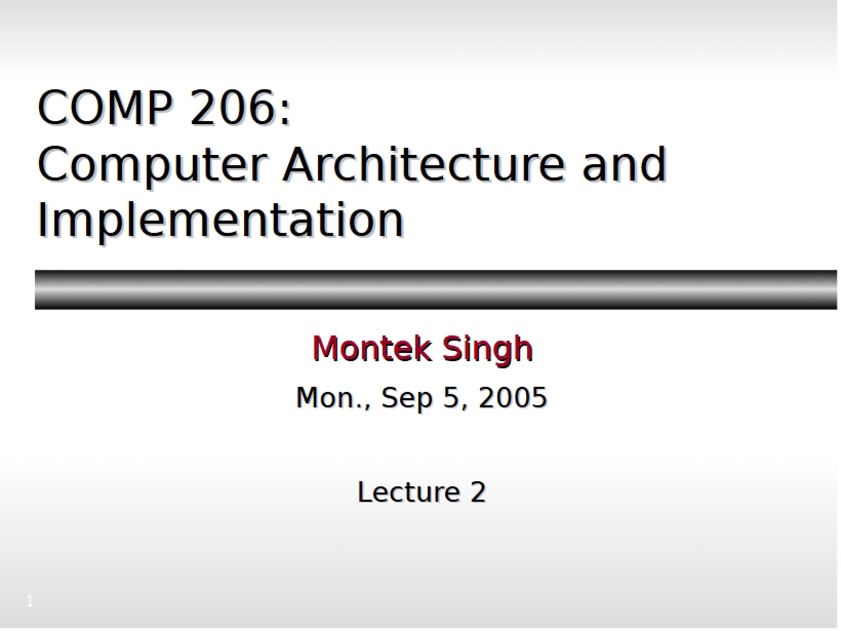 Computer Architecture Notes