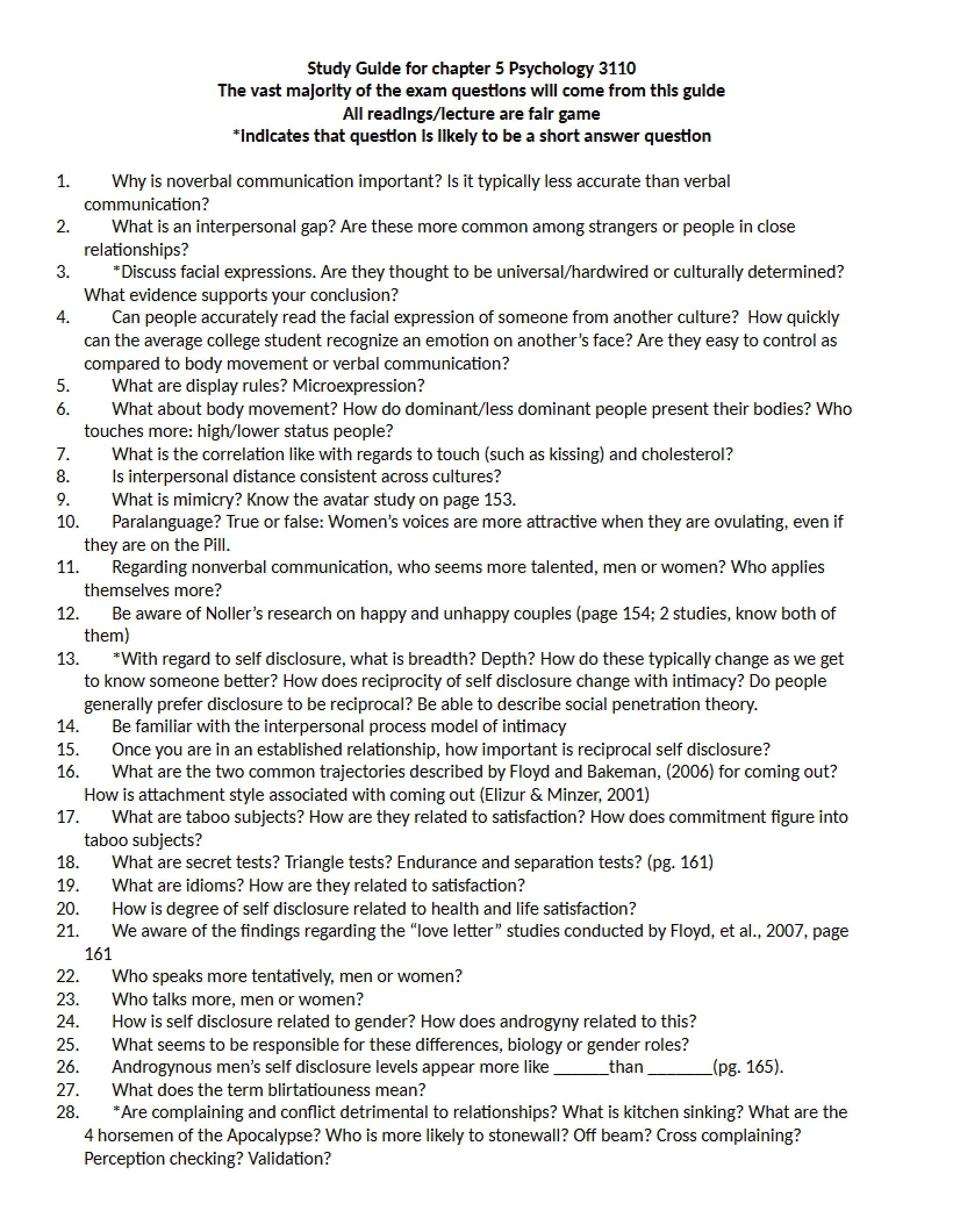 Guide for Chapter Five