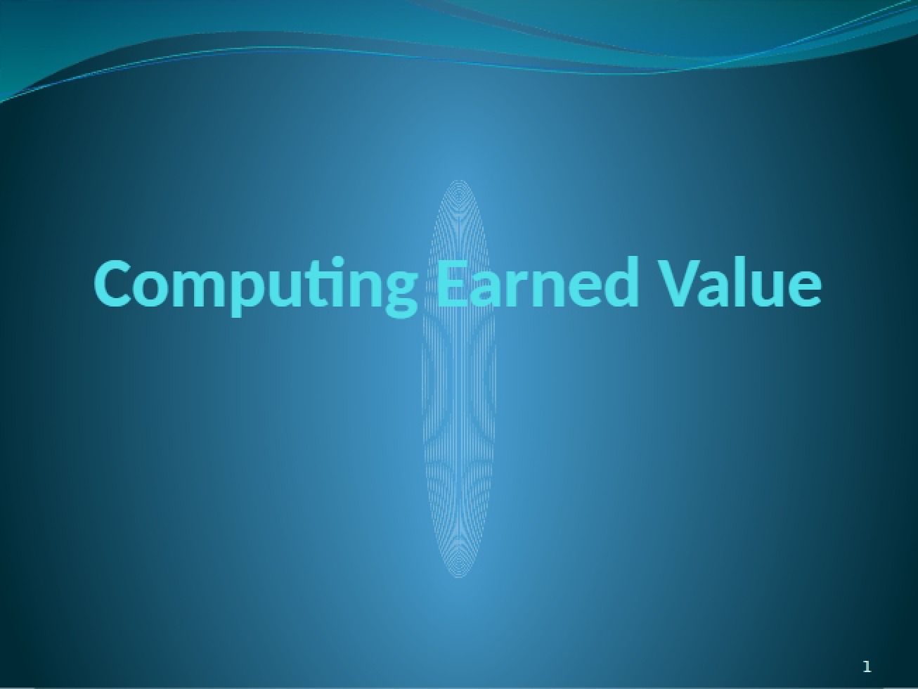 Earned Value Computation