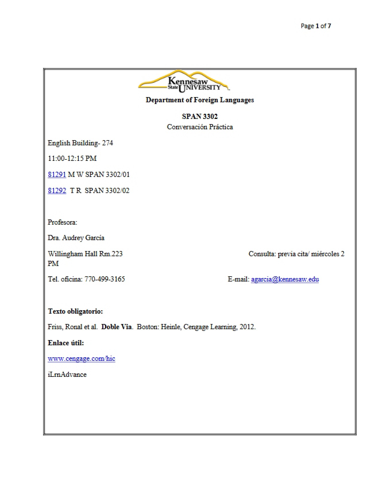 Course Outline for Grammar & Composition