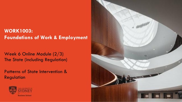 Patterns of Regulation and State Intervention