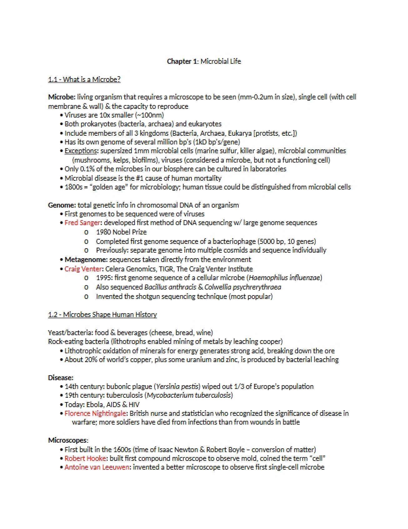 Microbial Life - Chapter 1