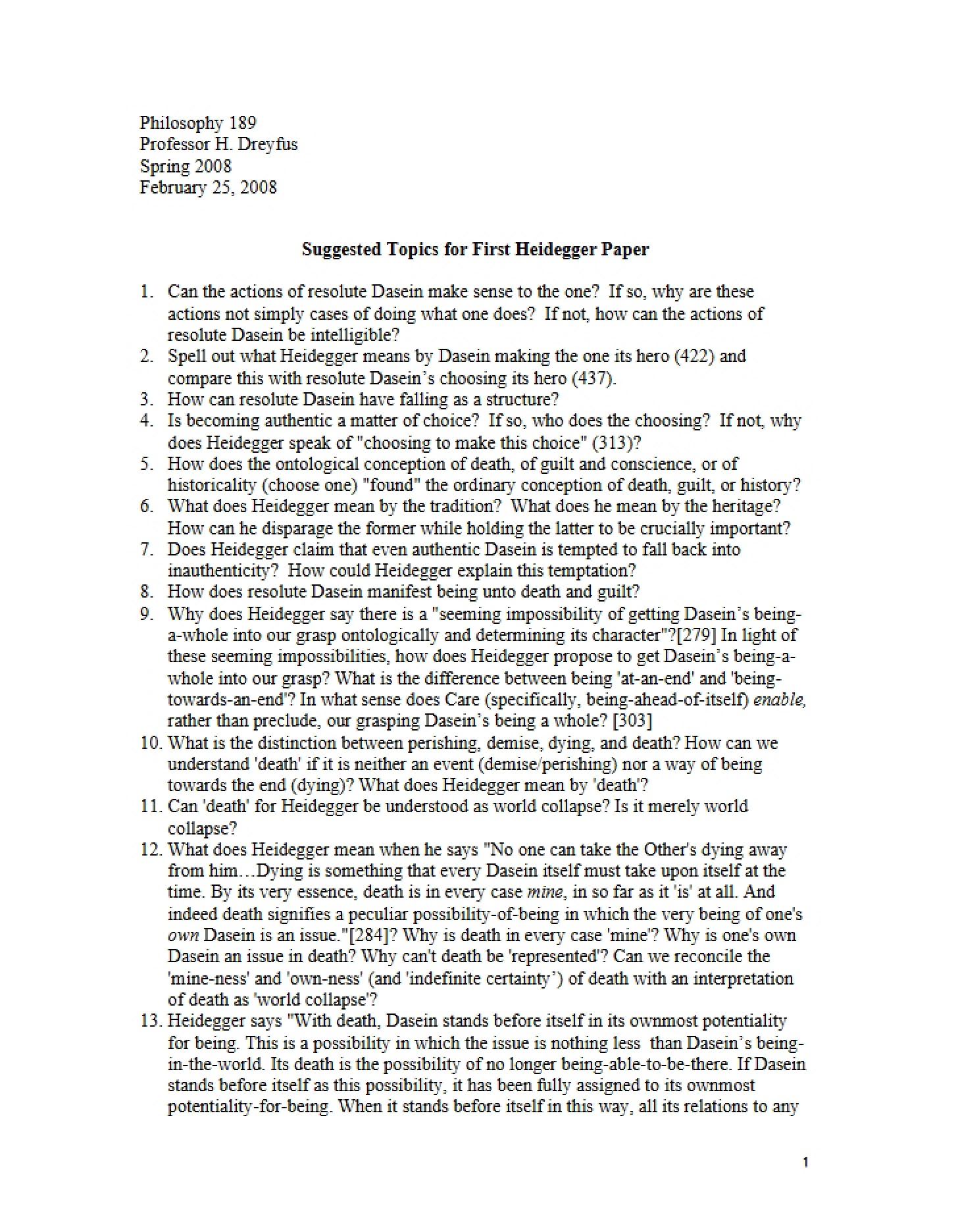 Paper Topics 1 Phil189