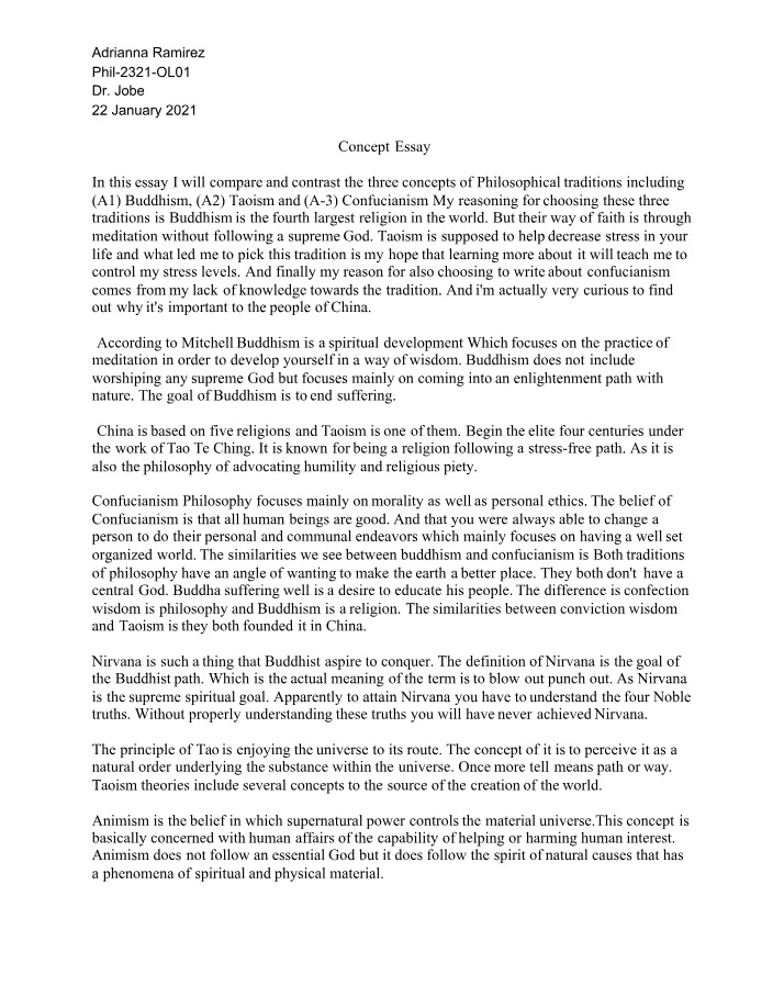 Buddhism, Taoism, and Confucianism - A Comparative Study