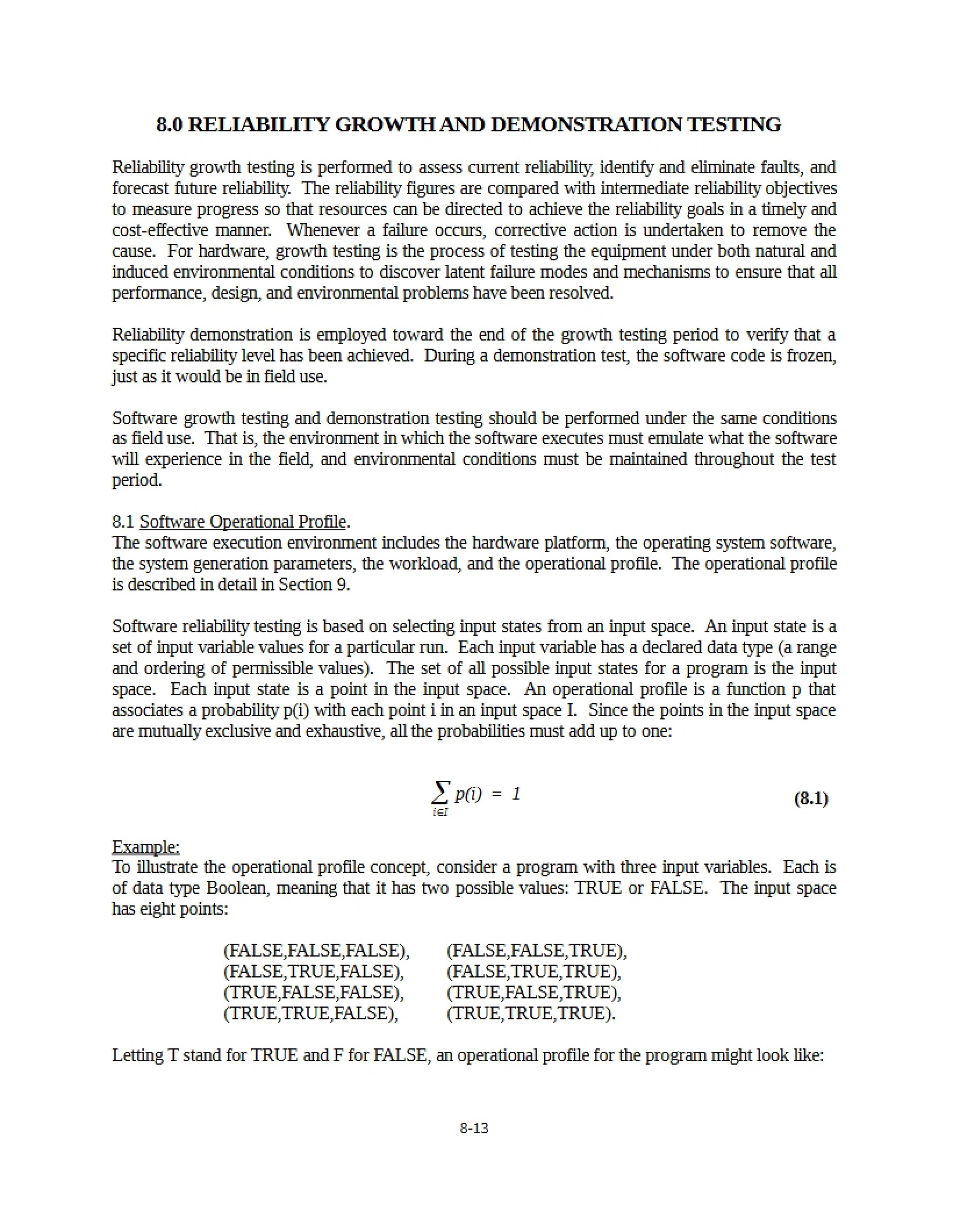 Testing for Reliability Growth and Demonstration