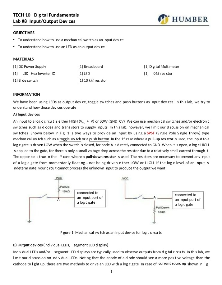 Input-Output Devices Lab 8