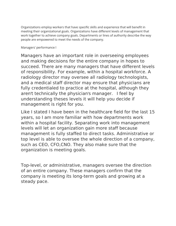 Worker Skills and Experience for Organizational Benefit