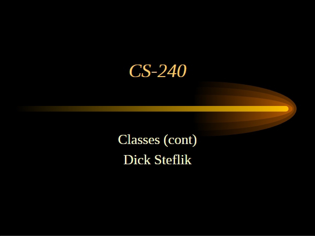 Second Class Session