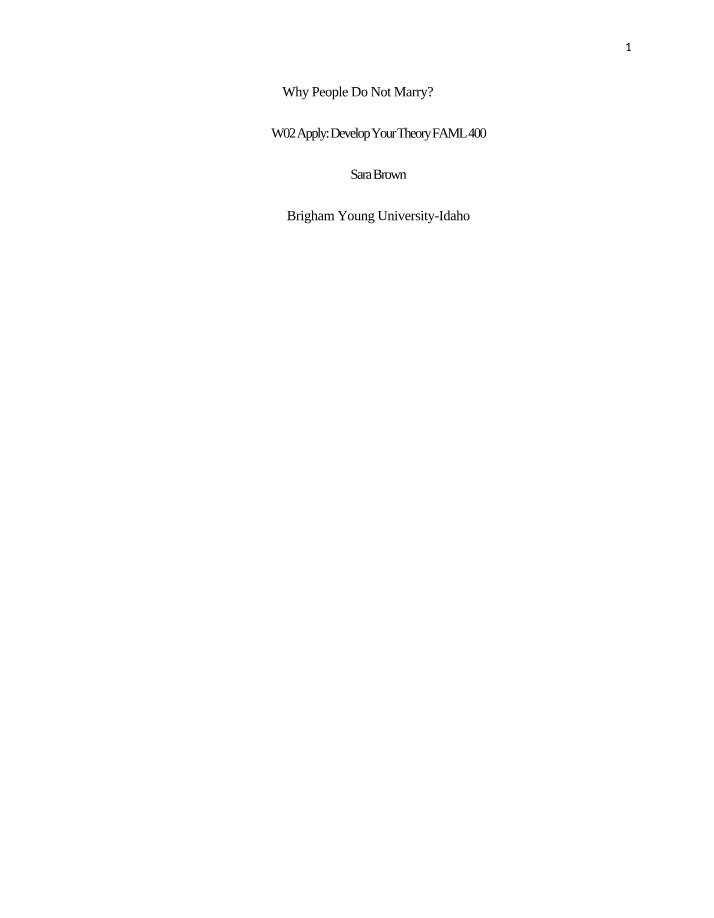 W02 Apply - Develop Your Theory