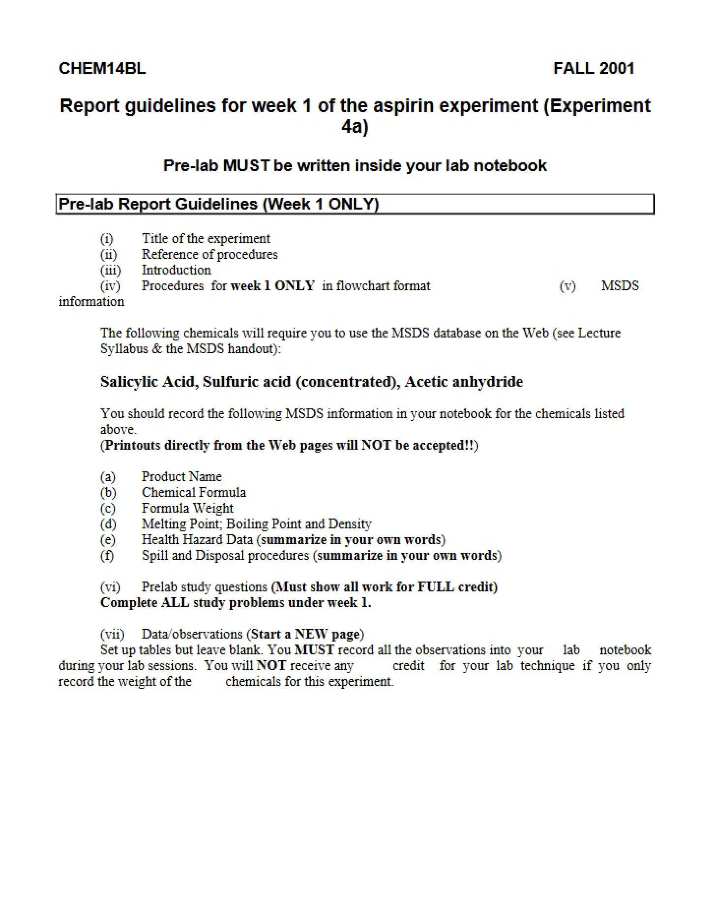 Guide for Experiment 4a