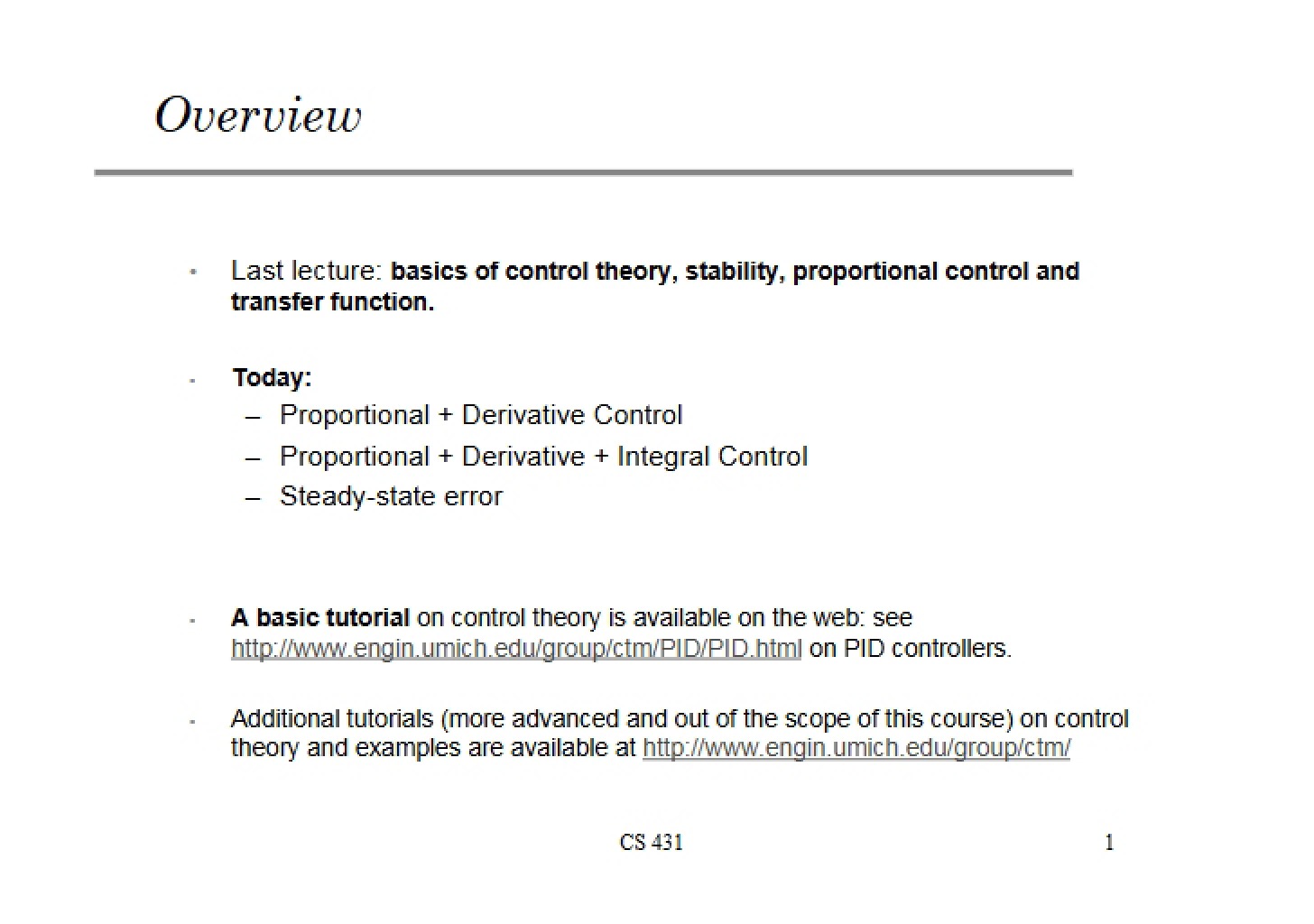 Control 2 Solution (Lecture 12)