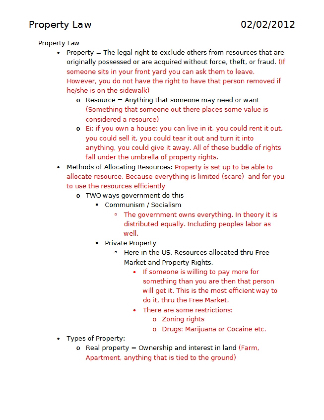 Second Look at Property Law