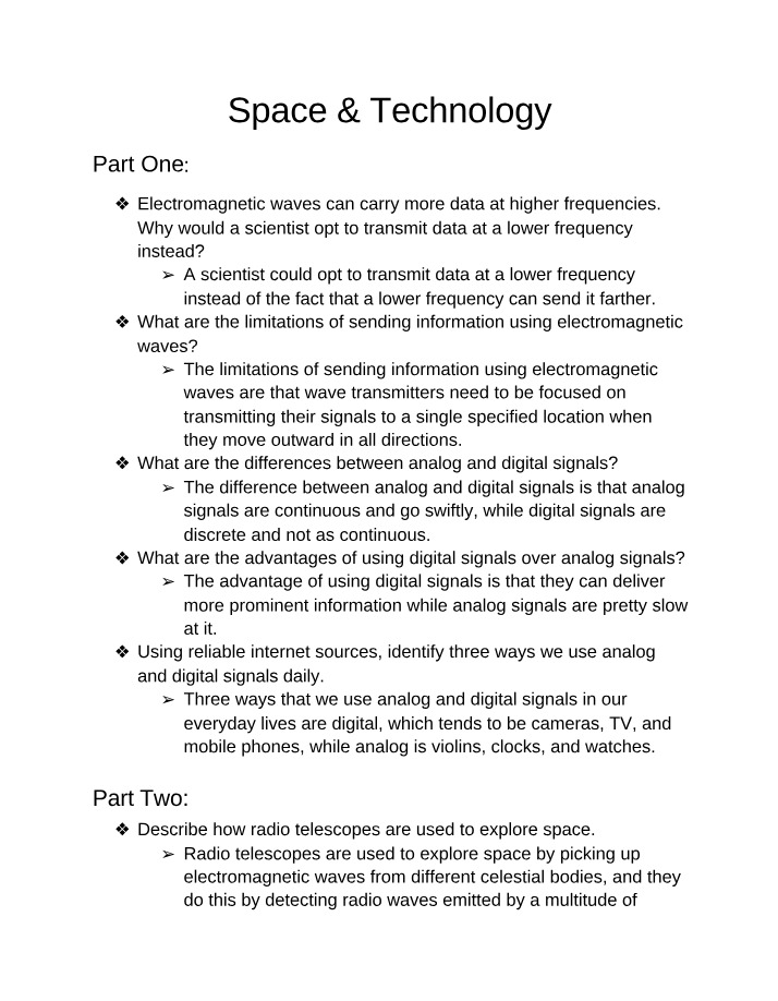 Technology and Space