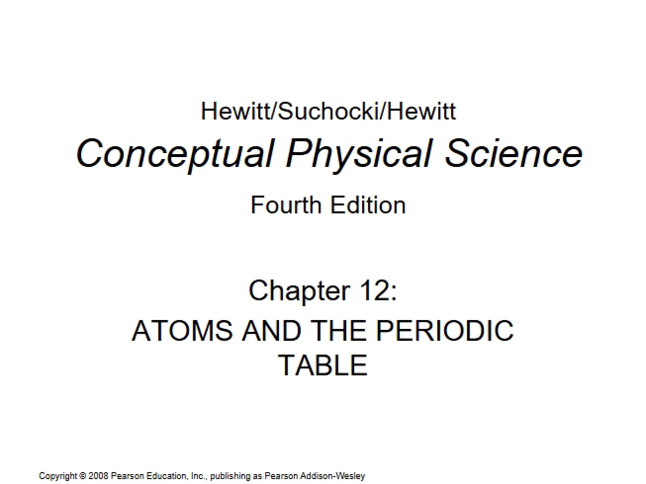 Periodic Table and Atoms