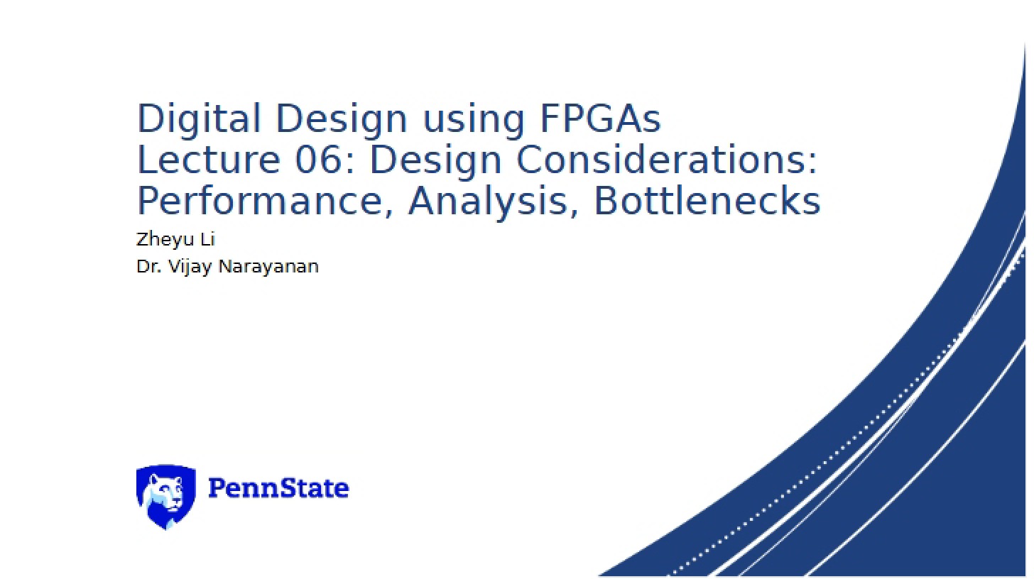 Bottlenecks, Analysis, and Performance Design Considerations (Lecture 06)
