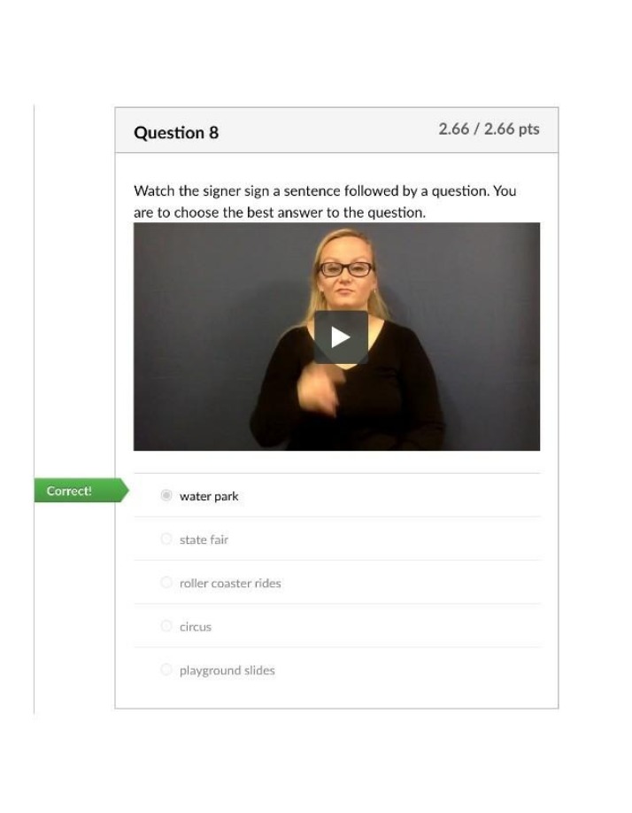 Trueway Unit 6 Comprehension Test, Question 8