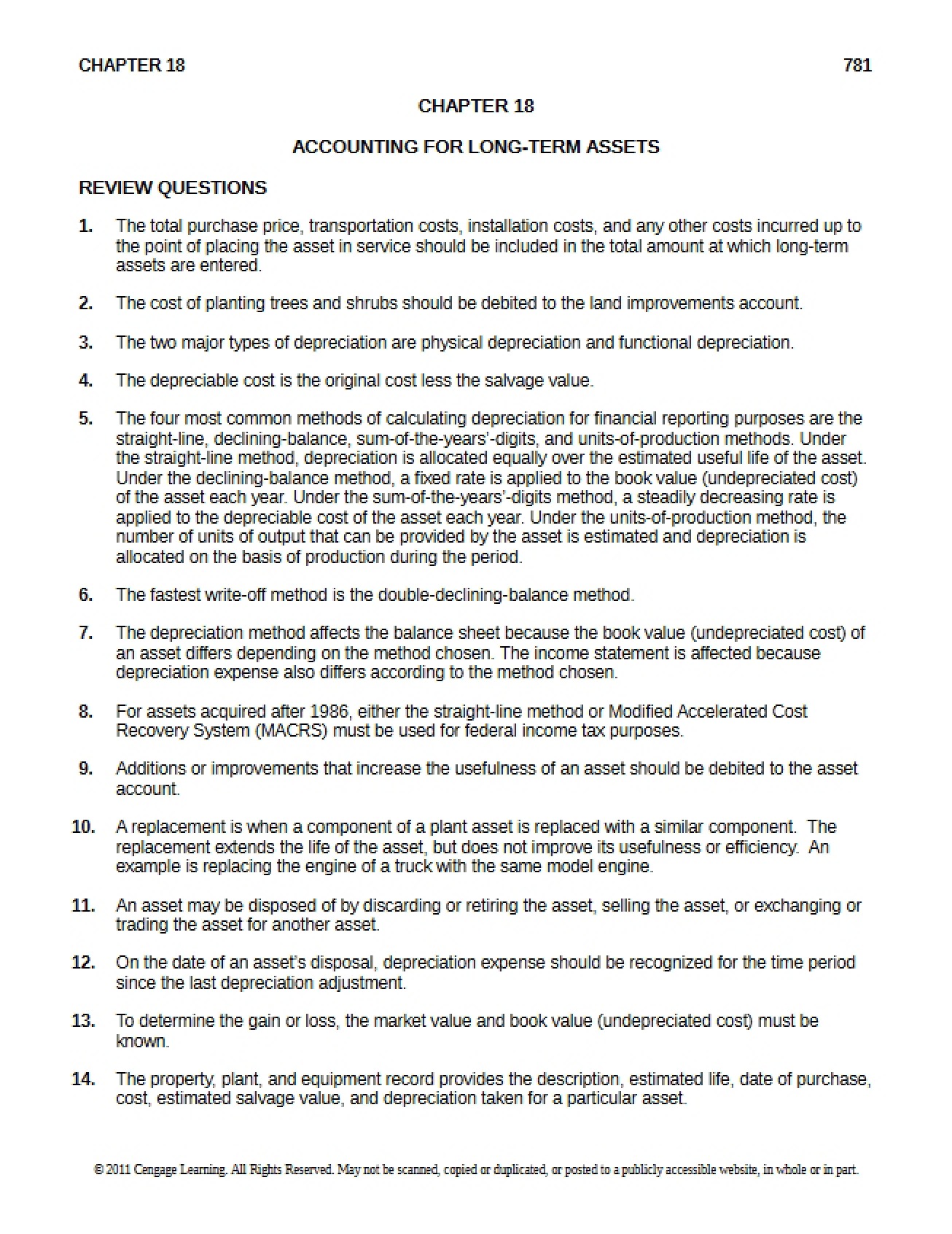 Long-Term Assets Accounting - Chapter 18