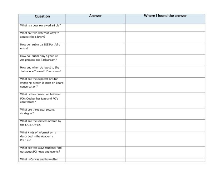 ECE301 - Course Scavenger Hunt