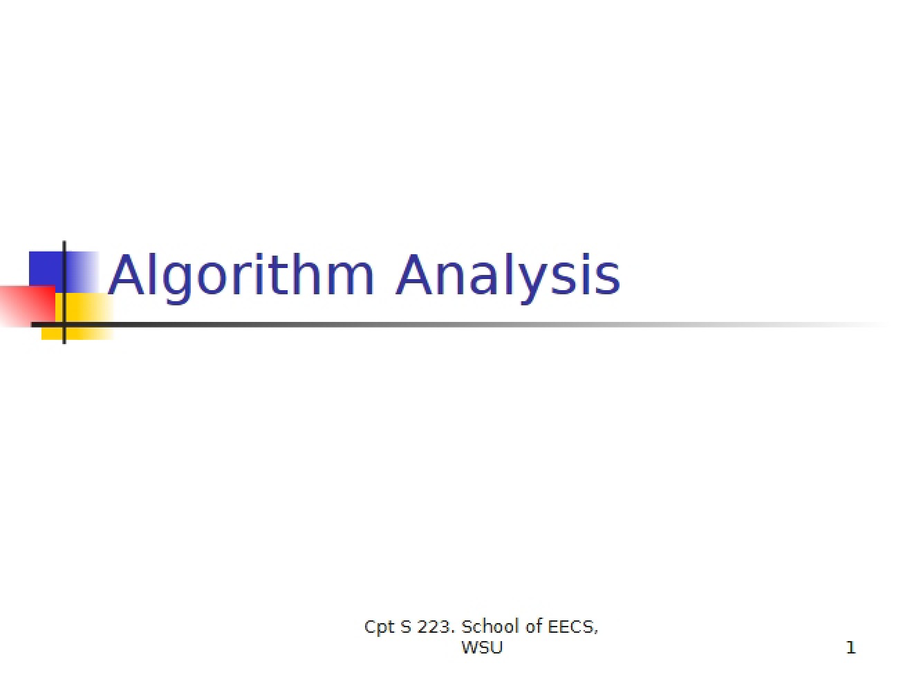 Analyzing Algorithms