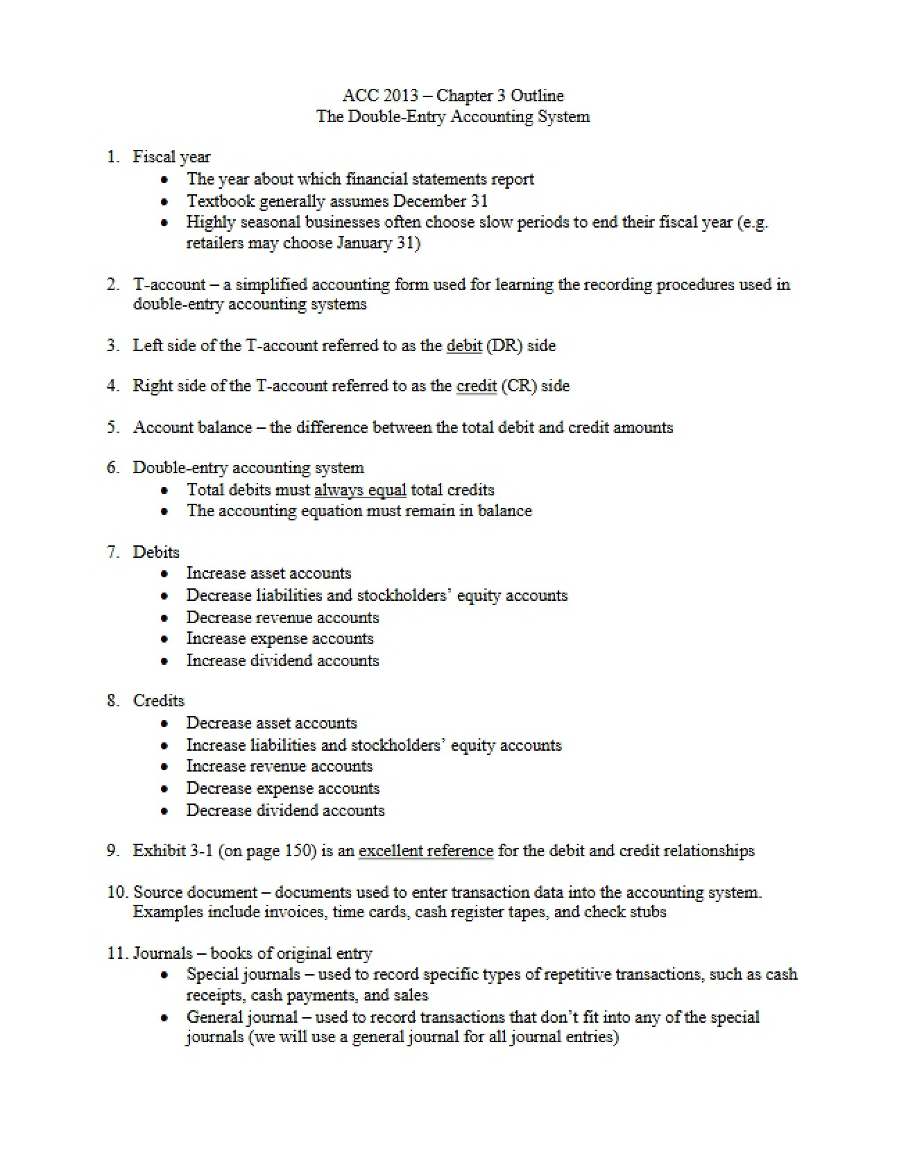 Overview of the Double-Entry Accounting System