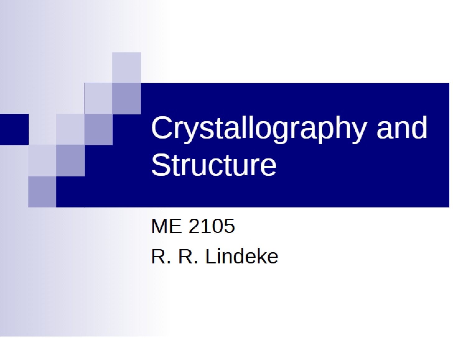 Structure and Crystallography