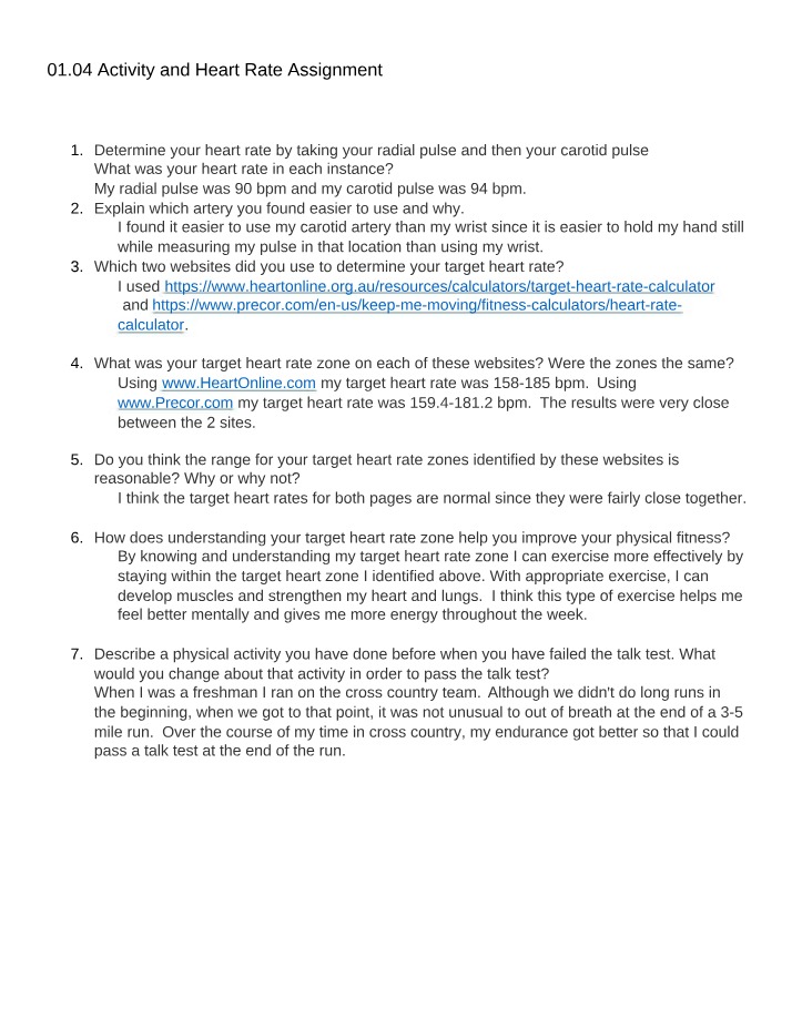Assignment - Activity and Heart Rate