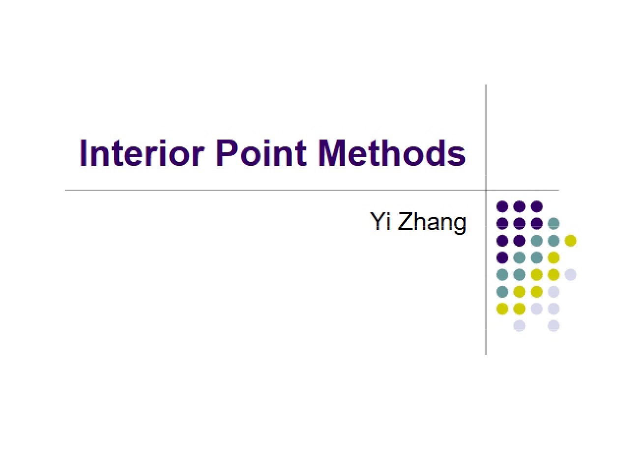 Methods for Interior Points