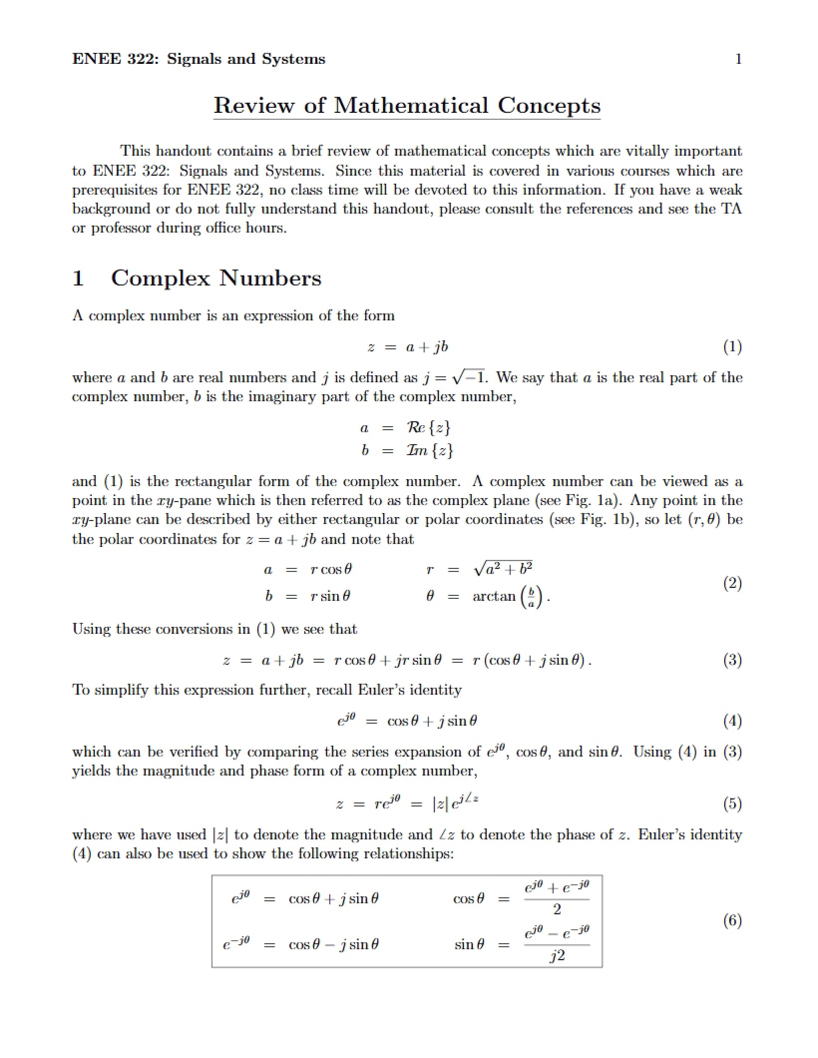Math Concepts Review