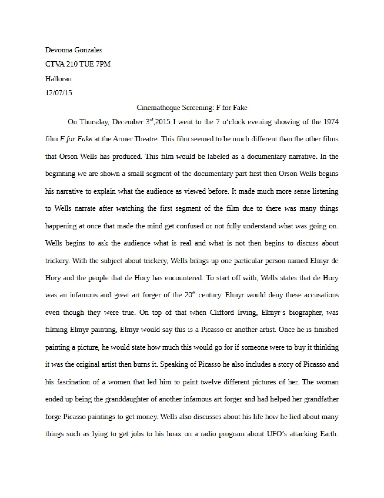 Movie Write Up Two