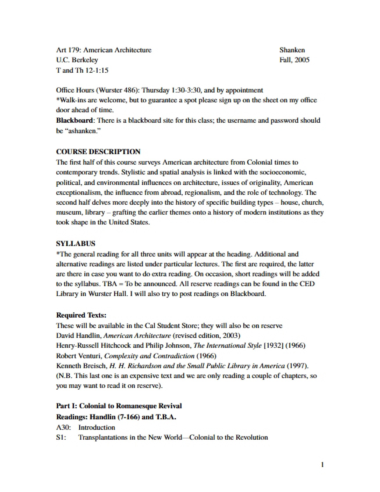 Course Guide Special History Topics
