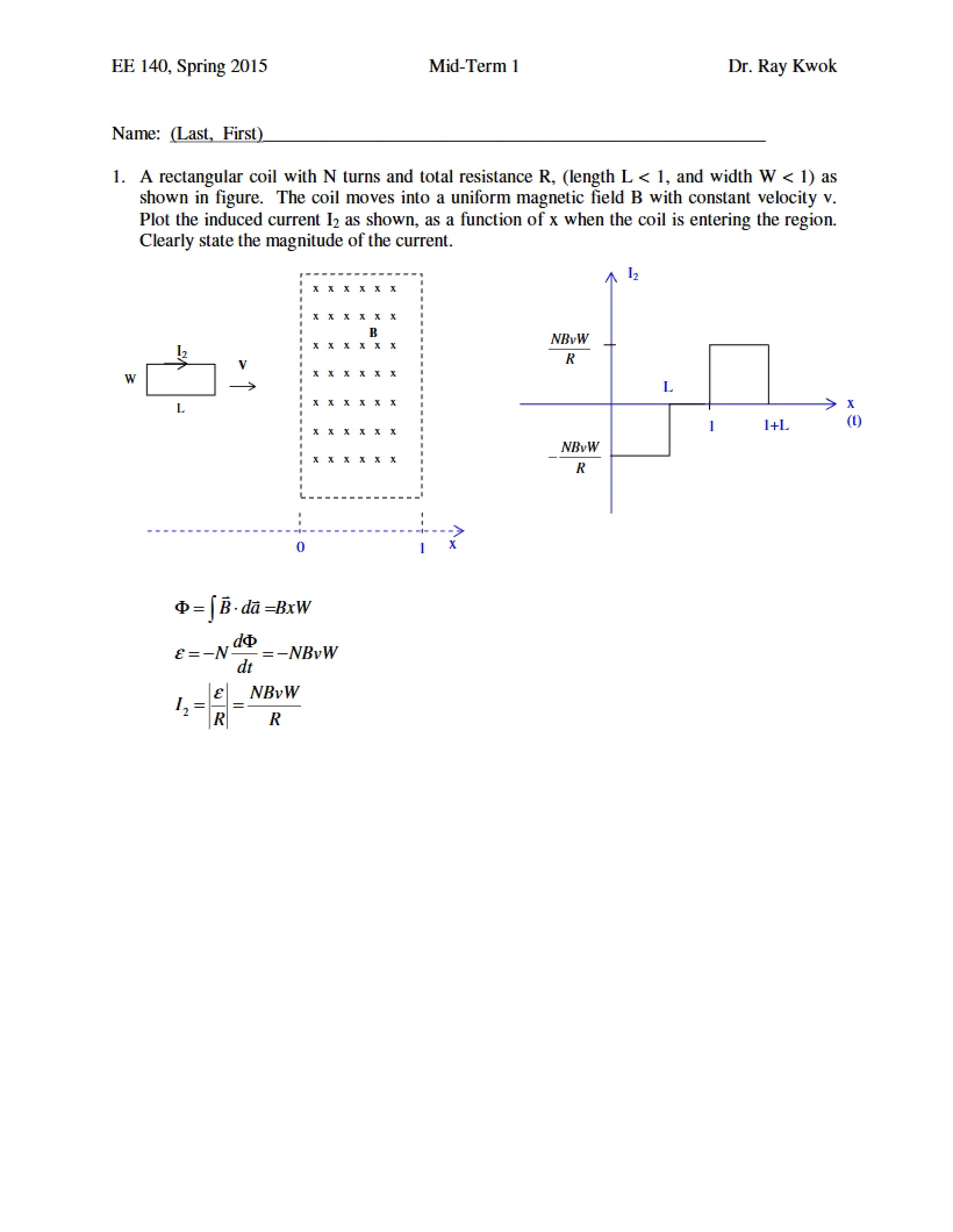 Spring 2015 Midterm 1A Solutions