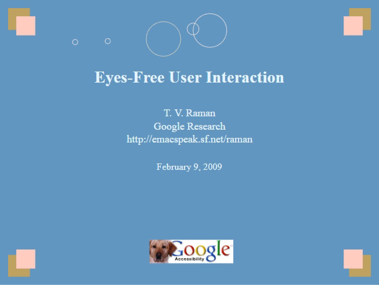 User Interaction Design for the Visually Impaired