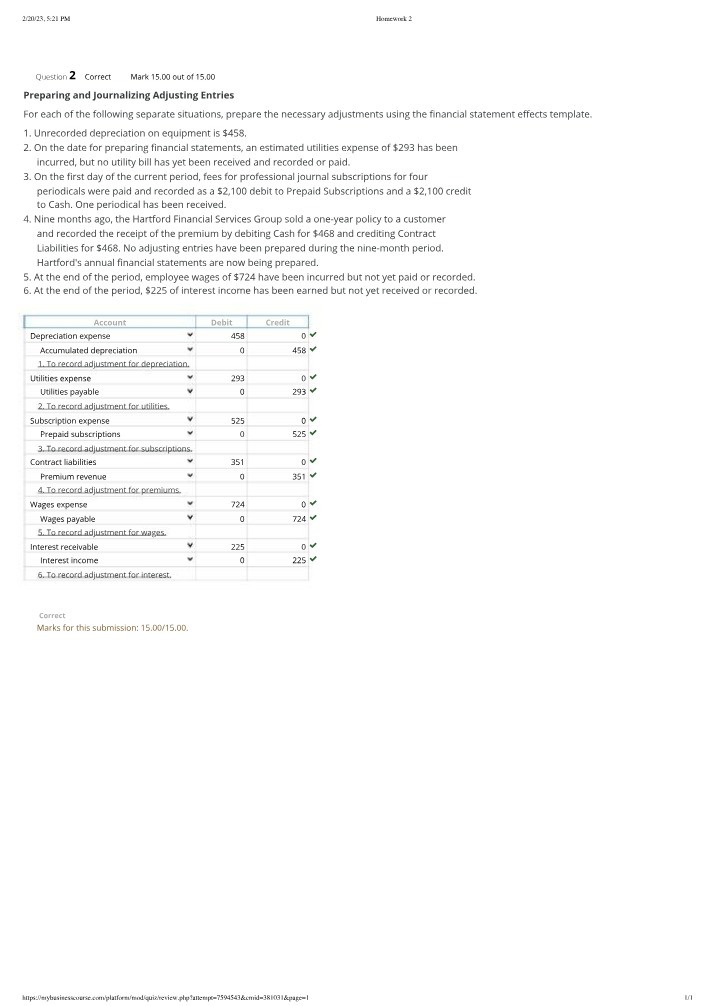 Adjusting Entries Preparation and Journalizing