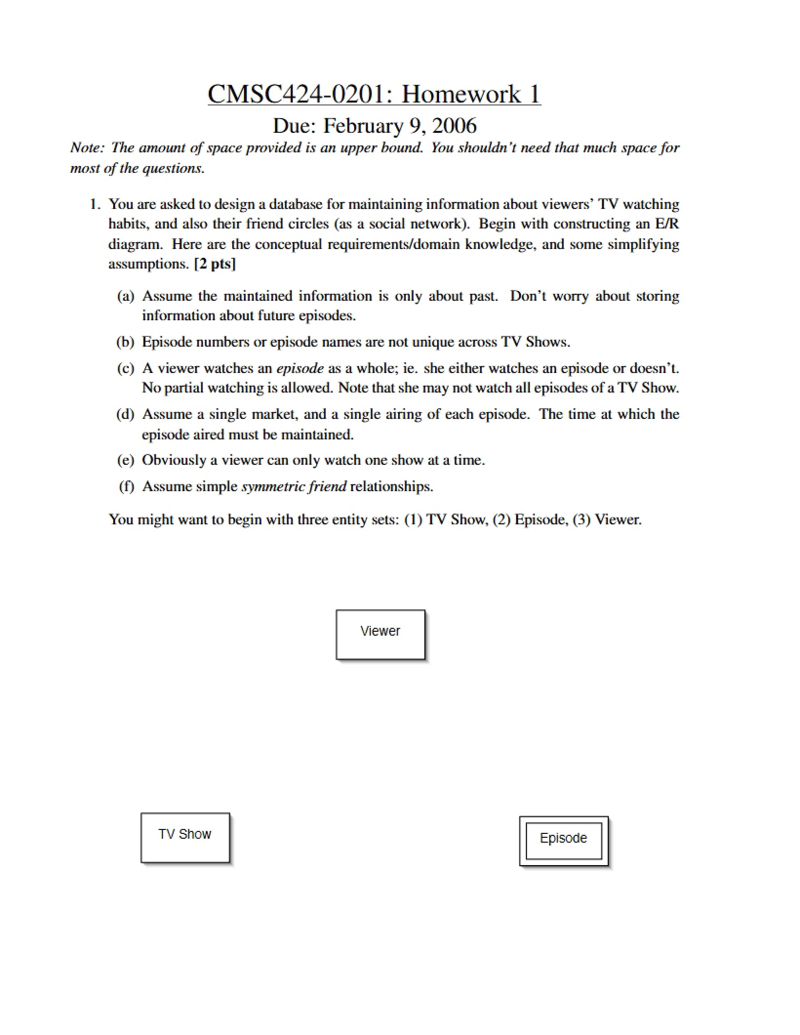 First Homework