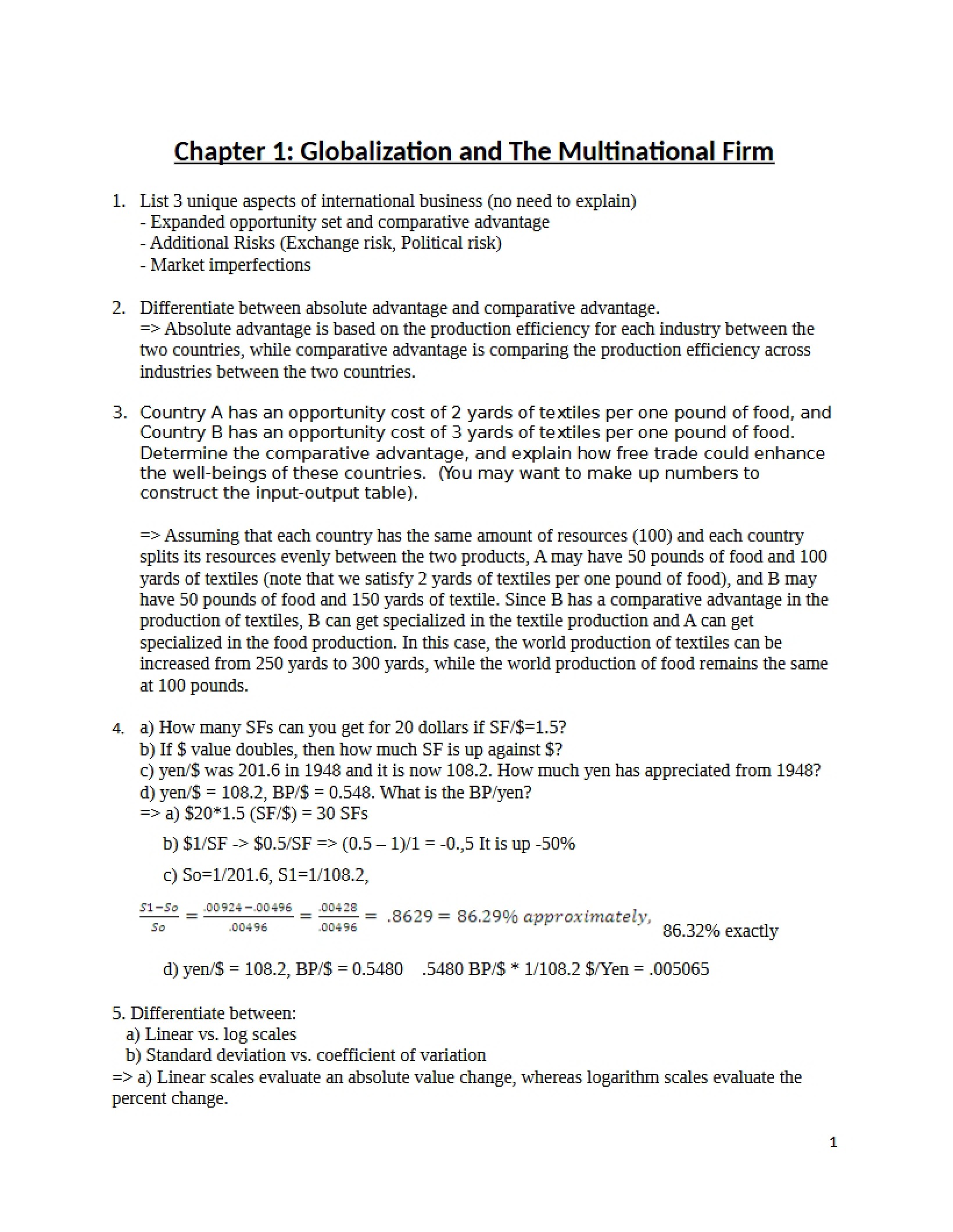 Multinationals and Globalization