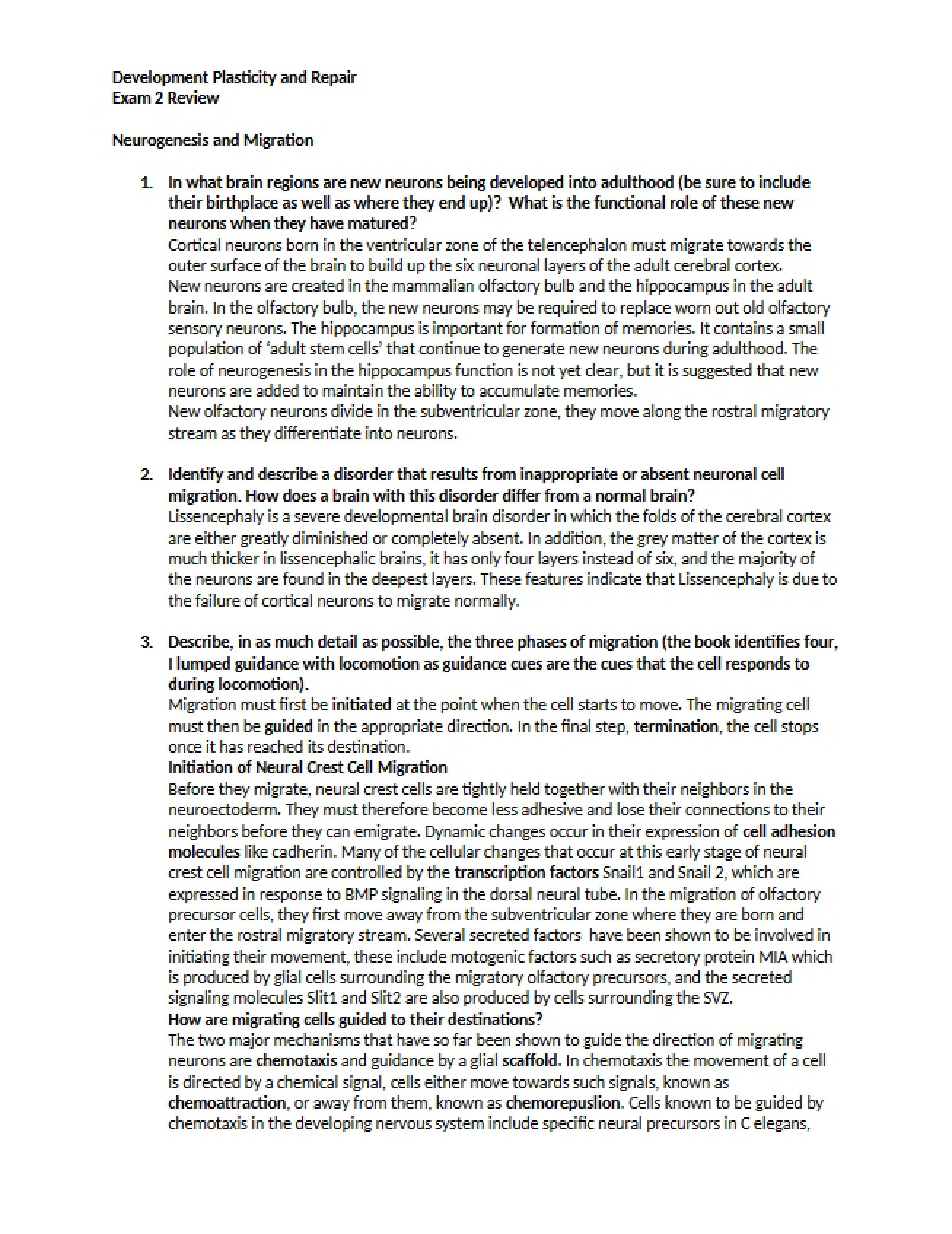 Overview of Development, Plasticity, and Repair